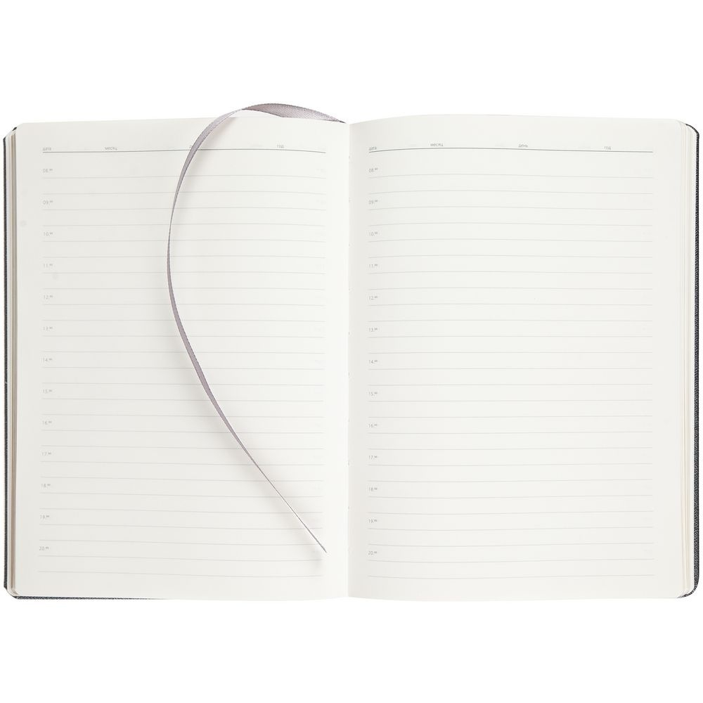 Ежедневник недатированный, серый c нанесением Logo Parker