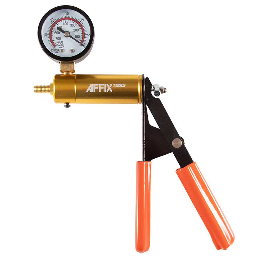 AFFIX (AF12030015C) Вакуумметр, от -1 до 0 бар, комплект адаптеров, кейс, 15 предметов