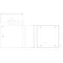 Корпус металлический ЭРА SIMPLE ЩМПг-05 (400x400x175) IP54 У2 серый | Корпуса металлические с монтажной панелью