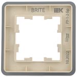 BRITE Рамка 1-местная РУ-1-2-Бр стекло песчаный RE IEK