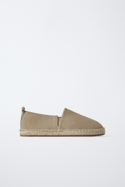 ZARA ЗАМШЕВЫЕ ЭСПАДРИЛЬИ, СЕРЫЙ