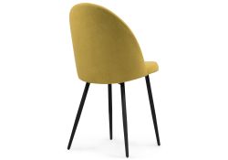 Стул на металлокаркасе Дагрун горчичный / черный каркас