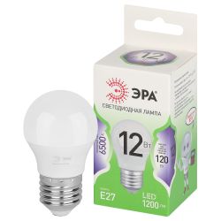Лампа светодиодная ЭРА GREEN LINE LED P45-12W-865-E27 GL 12Вт шар холодный свет E27