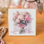 Карточка «С Днем Рождения! (розовый букет)»