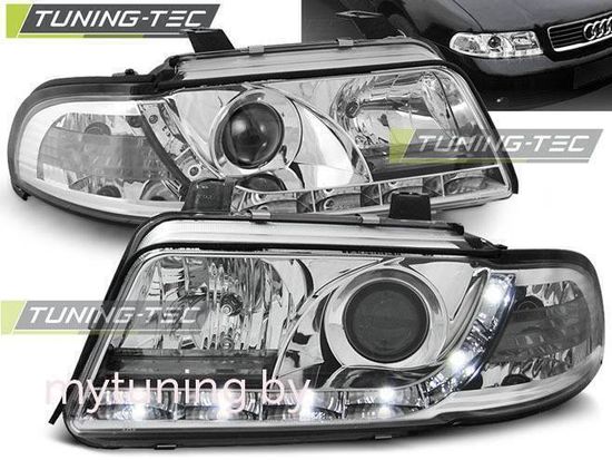 Передние фары Audi A4 B5 daylight chrome