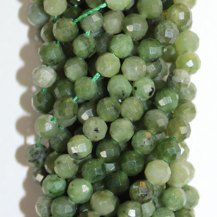 Нефрит канадский ювелирная огранка 3мм 4мм