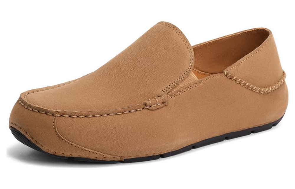 BELLE Casual Leather Shoes Men"s Low top Blue/Coffee/Yellow