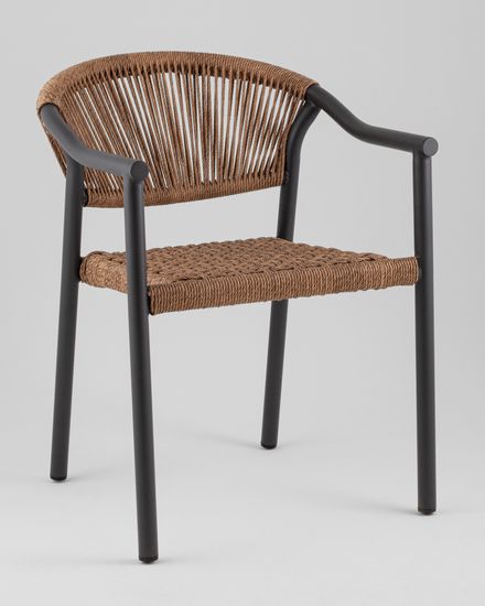 Стул уличный, металический Wind светло-коричневый серые ножки