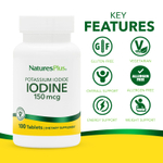NaturesPlus, йод, 150 мкг, 100 таблеток