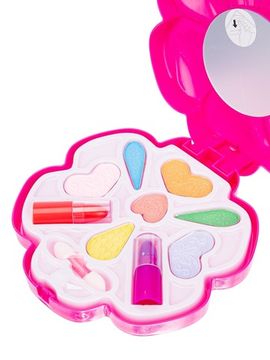 Косметика для детей "Girl's Club" в наборе: 7 теней (розов., желт., голуб., оранж., сирен., зелен.) 2 помады: красн, и фиол., на блист.