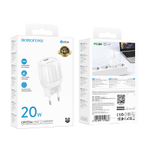 Сетевой адаптер питания BOROFONE BA92A PD 20W (белый)
