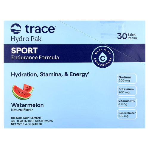 Trace, Hydro Pak Sport, Watermelon, 30 Stick Packs, 0.28 oz (8 g) Each