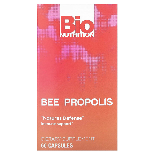 Bio Nutrition, пчелиный прополис, 60 капсул (500 мг в 1 капсуле)