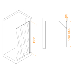 Душевая перегородка RGW WA-110 (Прозрачное, 1000)