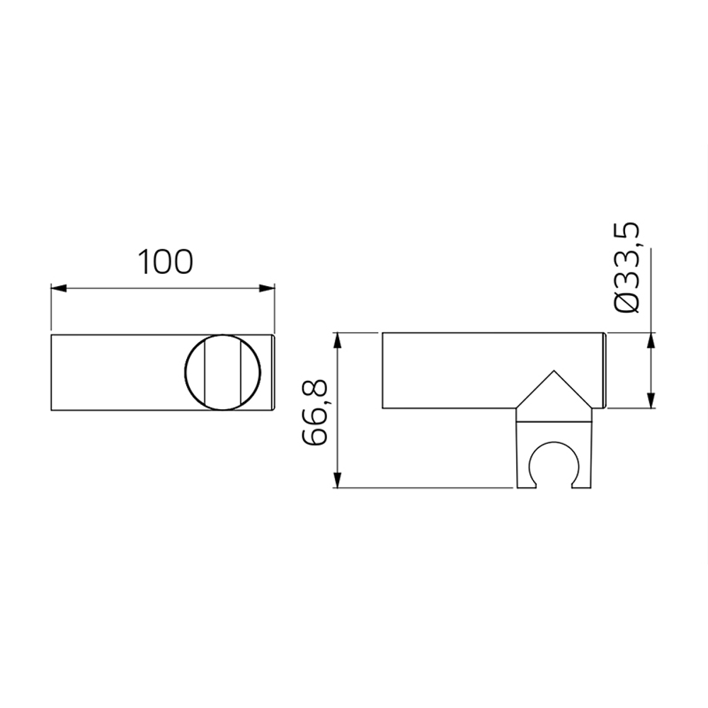 Держатель DS, с регулируемым наклоном, круглый, хром, LUX-DS1031-CR