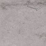 Stroeher - Gravel Blend 962 grey 294х340х35х11 артикул 9430 - Клинкерная ступень прямоугольная рядовая Loftstufe