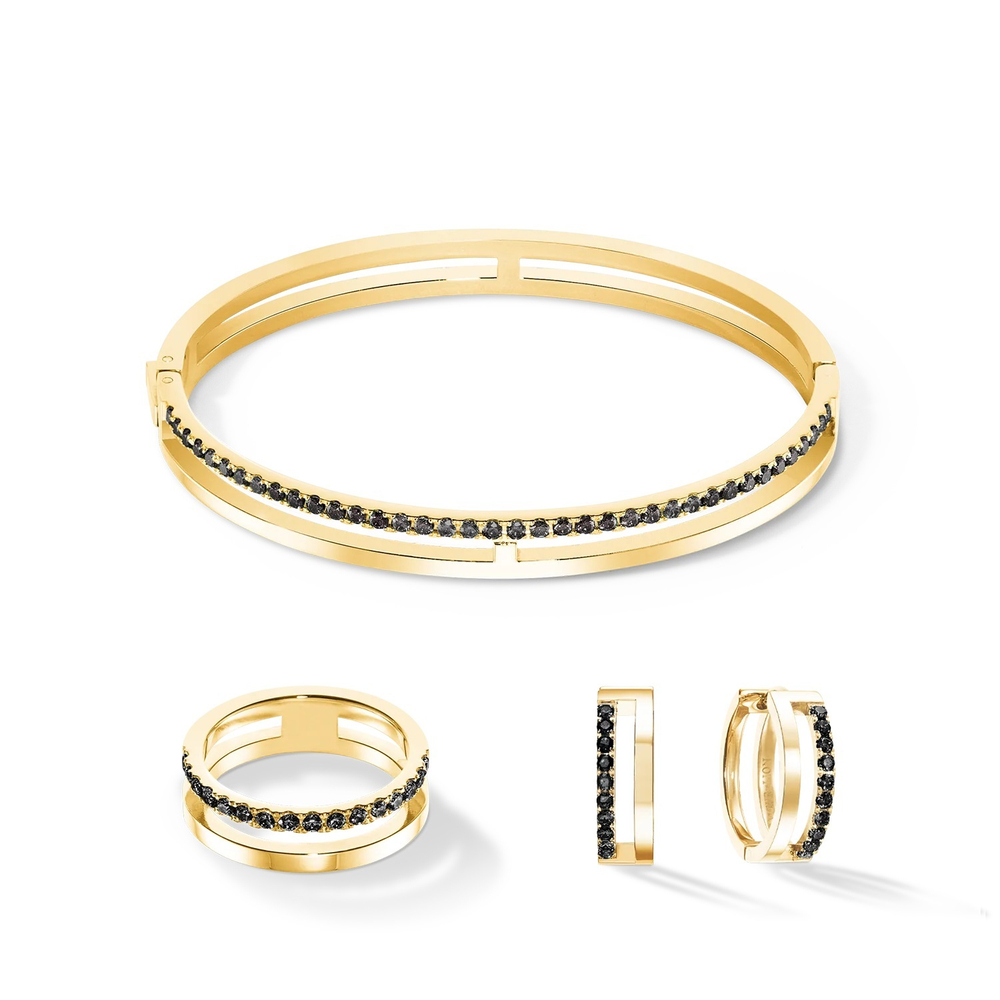 Кольцо Coeur de Lion Black-Gold 0136/40-1316 54