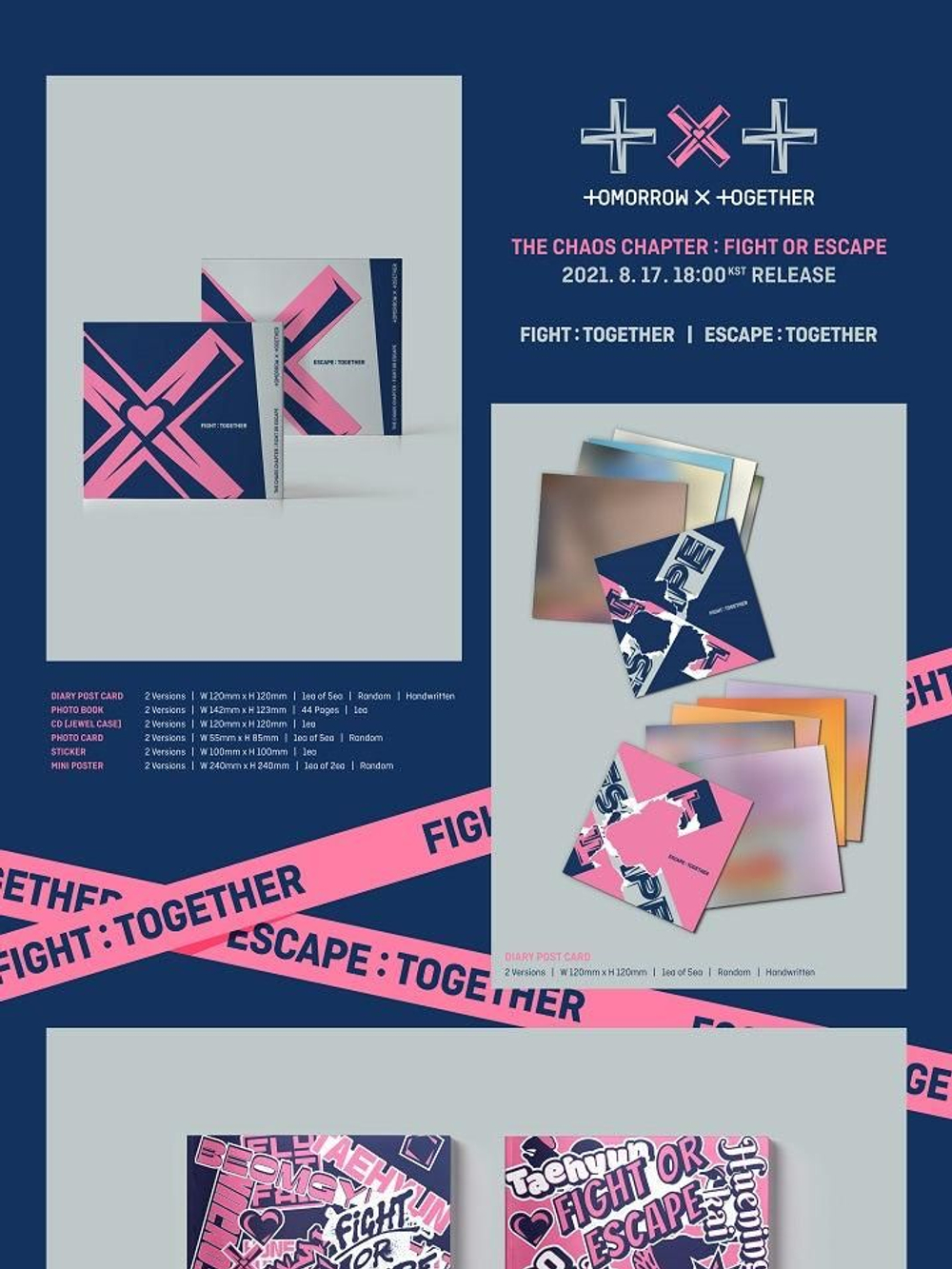 Альбом TXT - The Chaos Chapter: FIGHT OR ESCAPE 2nd Album 2 TOGETHER Version SET