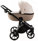 Детская коляска Adamex Nola Deluxe 3 в 1 N-SD113 (СВ.БЕЖ.КОЖА + Т.БЕЖ.КОЖА)