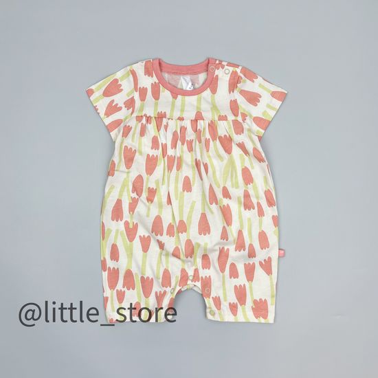 Песочник хлопковый, Молочный с тюльпанами