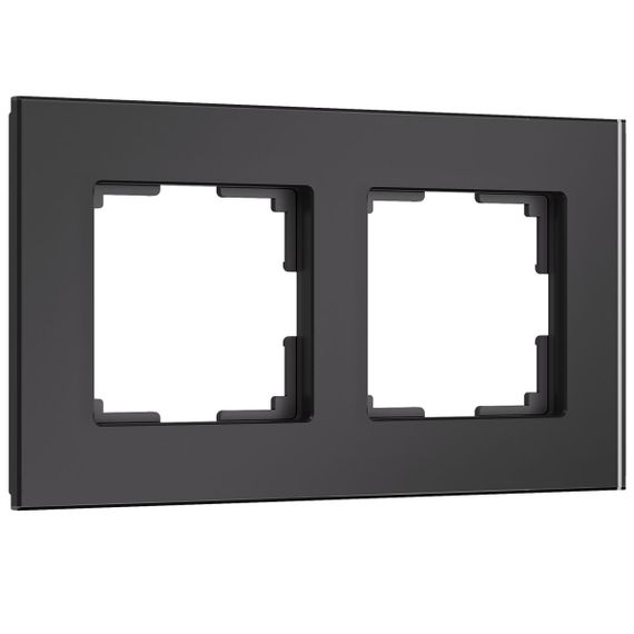 Рамка Werkel Senso на 2 поста черный, стекло soft-touch W0023108 4690389200373