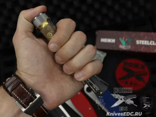 Складной нож Reptilian Кабальеро-02 сталь D2, рукоять G10 + микарта