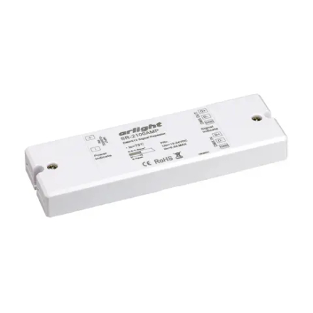 Усилитель DMX-сигнала SR-2100AMP (12-24V, 1CH) (Arlight, IP20 Пластик, 3 года) 019460
