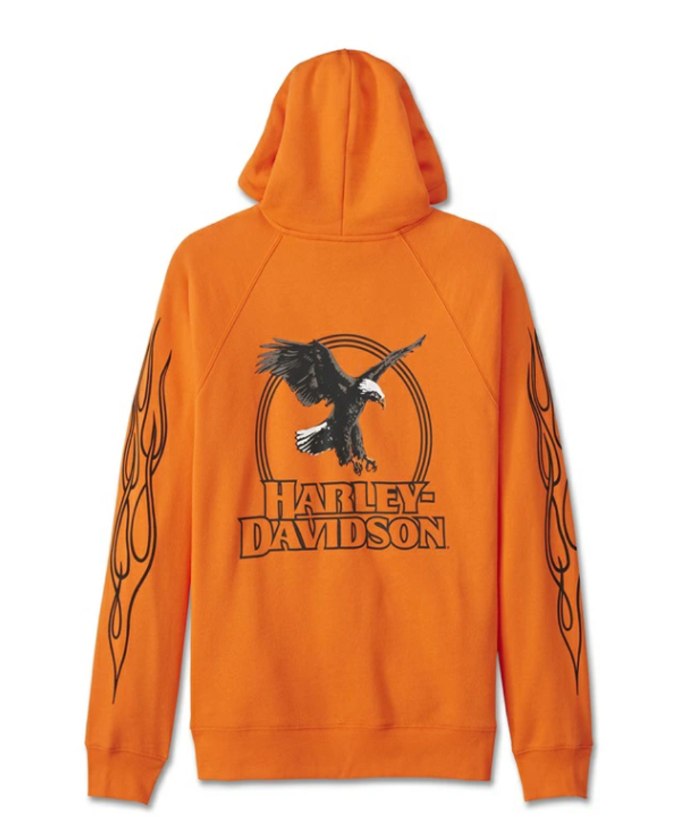 Толстовка Men's Rising Eagle Hoodie Orange Harley-Davidson