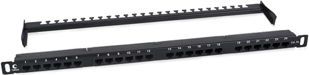 Патч-панель  Cabeus PLHD-24-Cat.5e-Dual-180-0,5U
