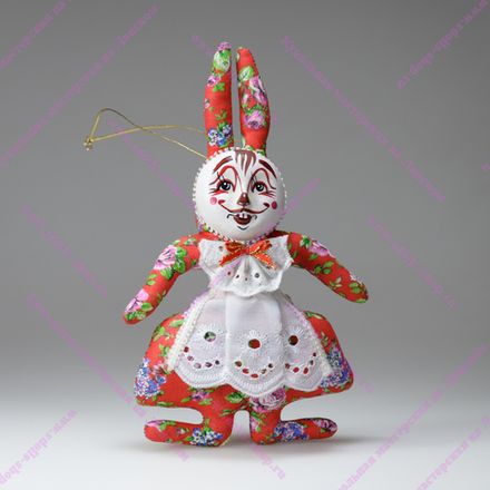 Ёлочная игрушка Крольчиха в переднике