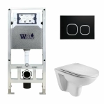 Унитаз с инсталляцией WeltWasser AMBERG 506 ST + BAARBACH 004 GL-WT + AMBERG RD-BL