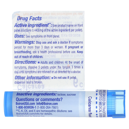 Boiron, Calcarea Fluorica, 6C, обезболивающее, прибл. 80 гранул