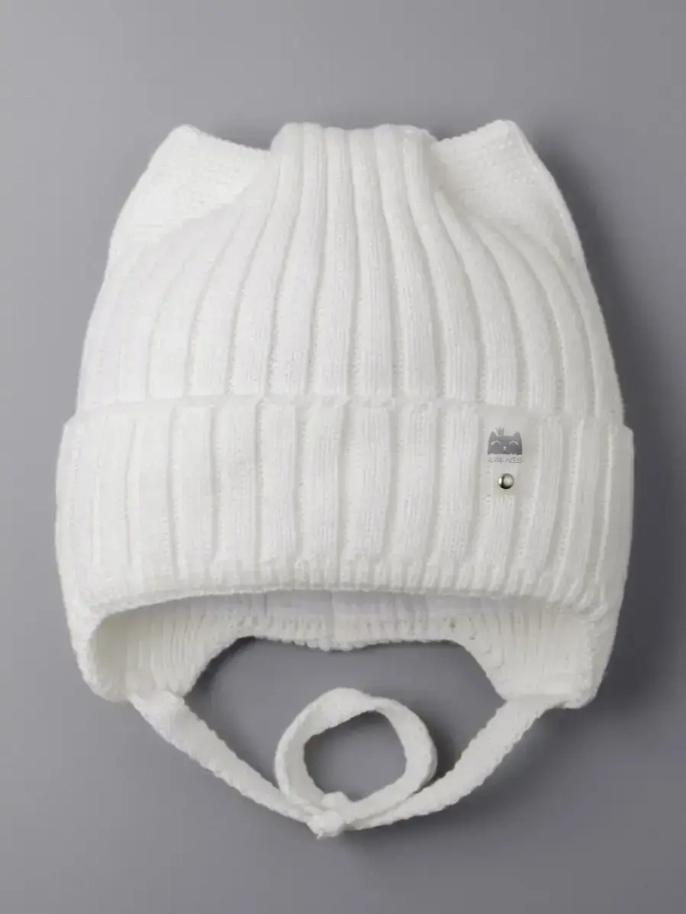 Шапка для девочки с ушками осенняя