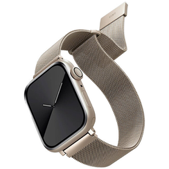 Ремешок Uniq Dante Strap Mesh Steel для Apple Watch 45/44/42 мм (45MM-DANSLGT), "Звездный свет"