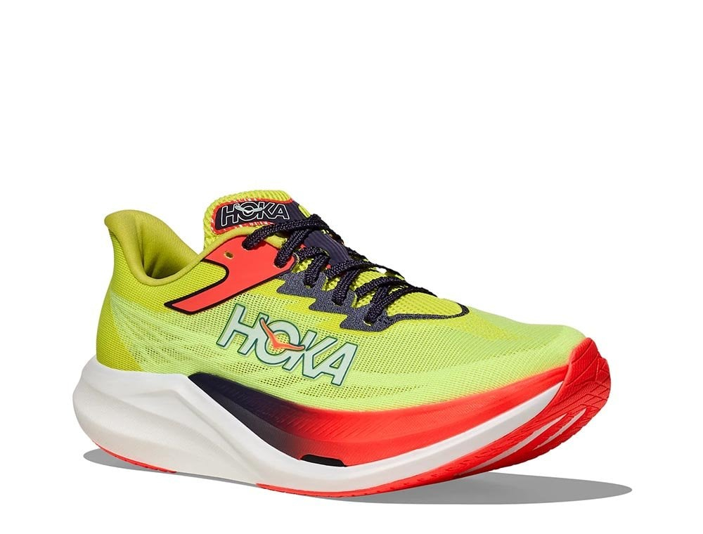 Мужские беговые кроссовки Hoka Rocket X3 U жёлто-красные