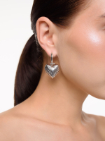 Cерьги "Ribbing Love" Silver