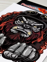 Наклейка - Орк байкер