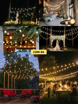 Лампочки светодиодные ретро для уличной гирлянды цоколь Е12/ST38/ вытянутые лампочки груша