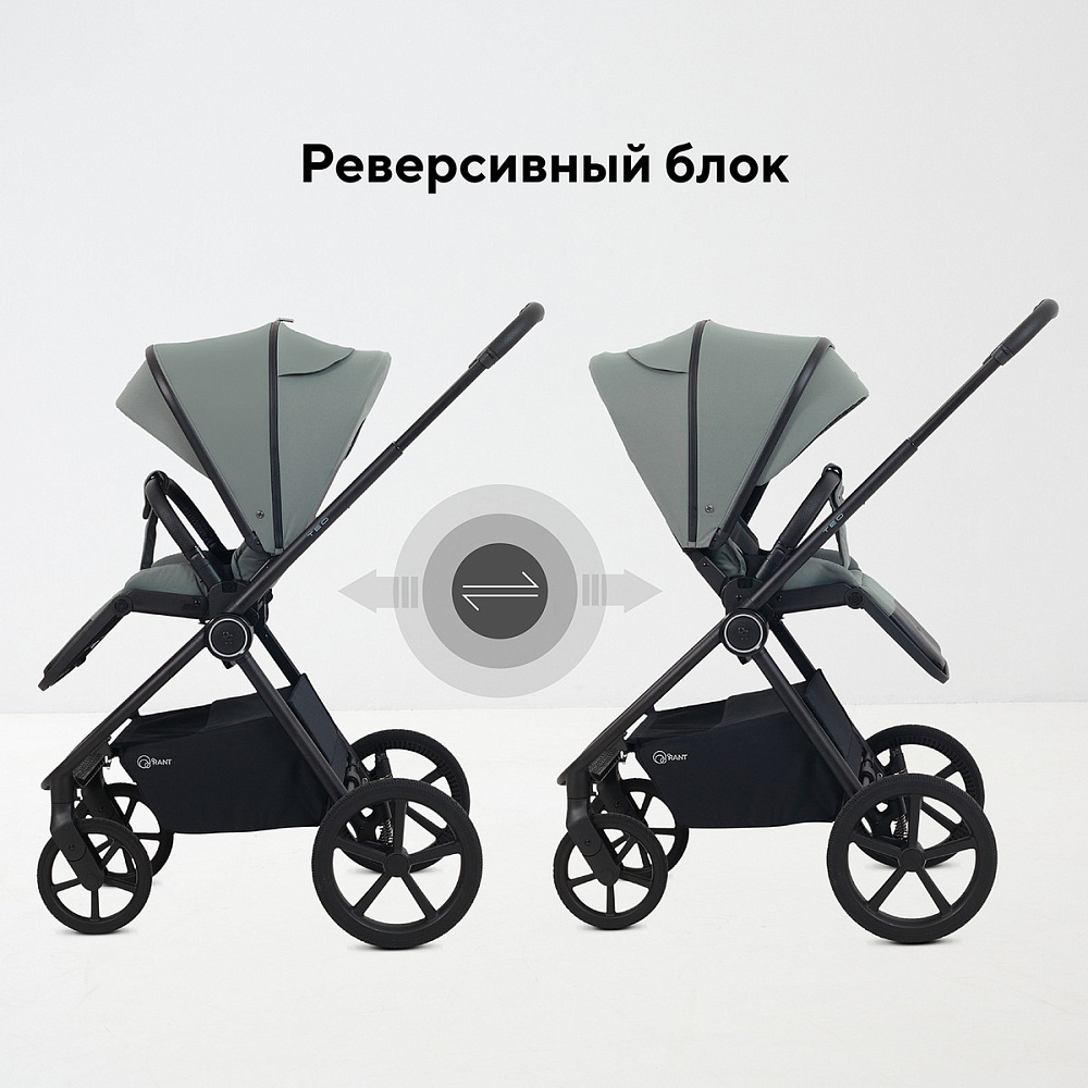 Детская коляска Rant Teo Soft 3 в 1 с автокреслом Aster Zero Olive Olive