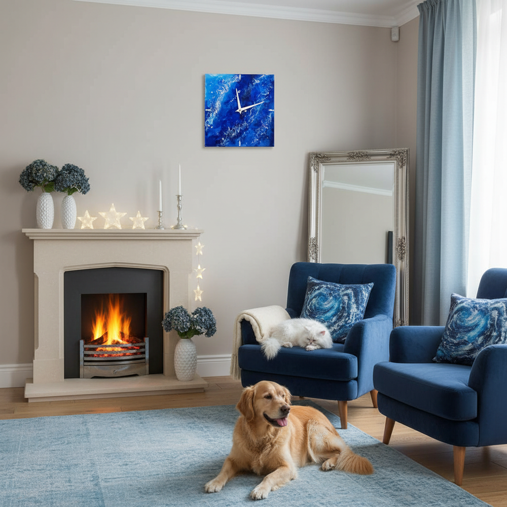 Часы настенные подарочные 30 см со стразами