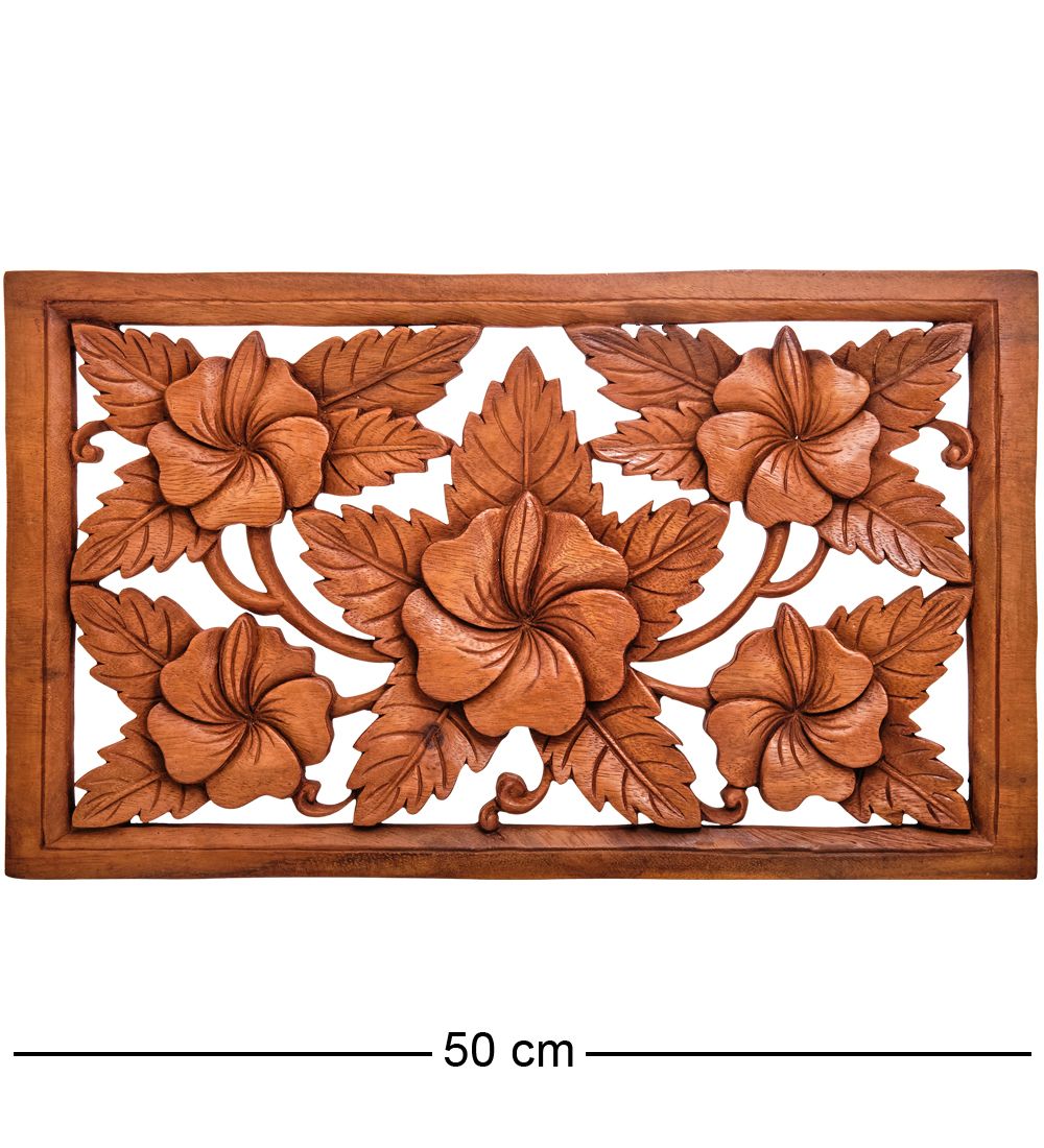 Decor and Gift 17-131 Панно резное «Цветы» (суар, о.Бали)