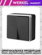 Выключатель двухклавишный Gallant (черный/хром) W5020035