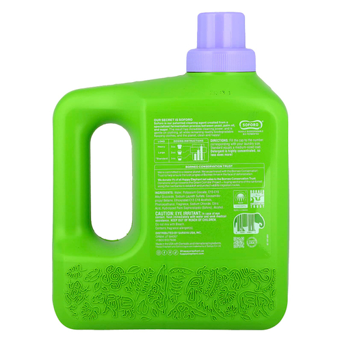 Happy Elephant, Средство для стирки, белый чай и инжир, 1,89 л (64 жидк. Унции)