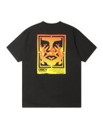 Мужская Футболка Obey Icon Stencil Flame