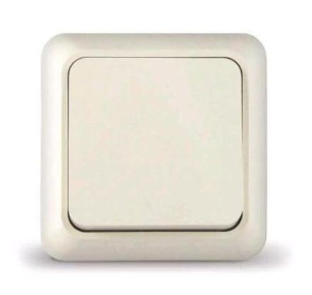 Выключатель одноклавишный "UNIVersal" серия "Олимп", о/у, 10А, 220В, "слоновая кость" (ivory)