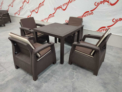 Обеденная группа для кафе под искусственный ротанг Yalta (4 +1)