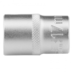 Головка торцевая, 17 мм, двенадцатигранная, CrV, под квадрат 1/2, хромированная Stels