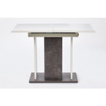 Стол кухонный обеденный раздвижной Сарбия/Серый, Аврора, 120х75х75,5 см АКВИЛОН