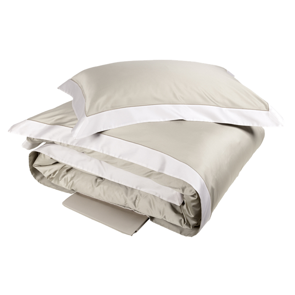 Постельное белье Quadrilatero (240 x 220 см) Grigio/Bianco Seta