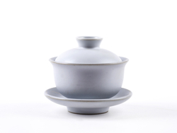 312009.9 Гайвань "Мраморная", 150 мл, h=8см, d=9см,  фарфор белый матовый